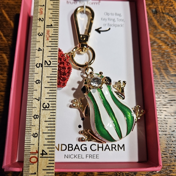 True to Form Toad Prince Rhinestone Bag Charm Kissing Frog - Picture 5 of 5